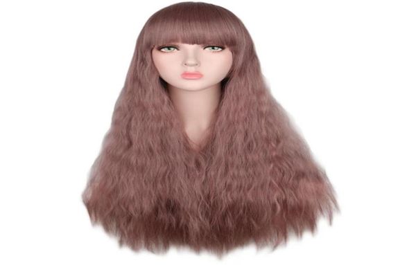 women 26quot long kinky curly cosplay wig with bangs party mix purple heat resistant synthetic hair wigs64164748177636, Black
women 26quot long kinky curly cosplay wig with bangs party mix purple heat resistant synthetic hair wigs64164748177636, Black