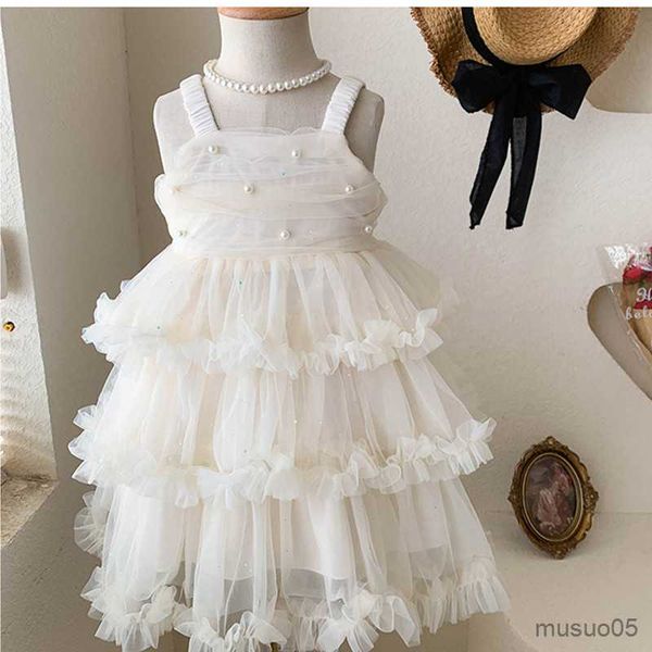 girl's dresses girls dress summer sleeveless children party birthday clothes kids layered dress with pearls, Red;yellow
girl's dresses girls dress summer sleeveless children party birthday clothes kids layered dress with pearls, Red;yellow