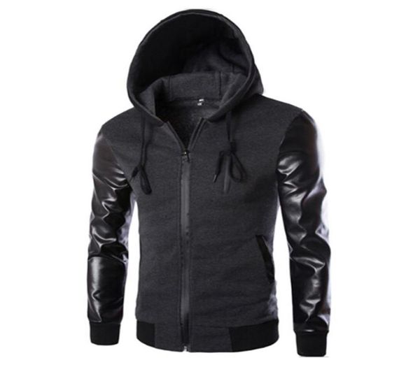 spring autumn sport jacket men hooded running jacket and coat pu leather sleeve slim outerwear coat men zipper sportswear8656568, Black;red
spring autumn sport jacket men hooded running jacket and coat pu leather sleeve slim outerwear coat men zipper sportswear8656568, Black;red