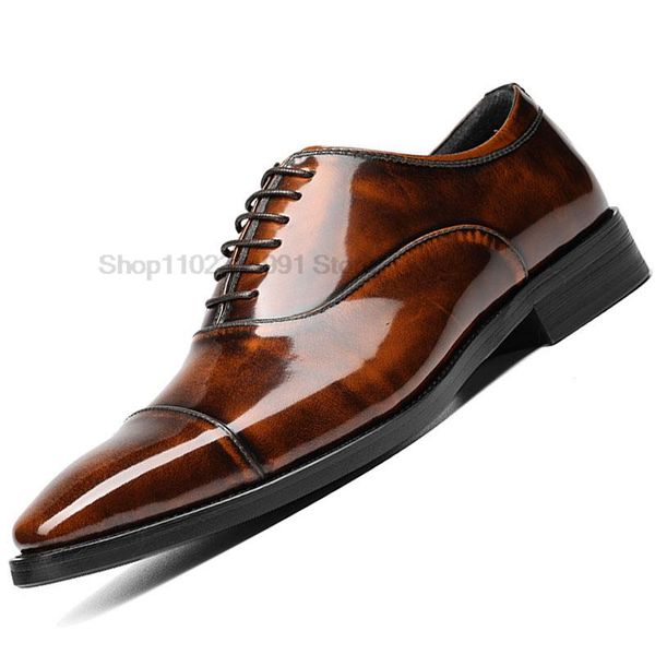 men oxford shoes genuine leather pointed toe luxury black brown cap toe men business office formal shoes
men oxford shoes genuine leather pointed toe luxury black brown cap toe men business office formal shoes