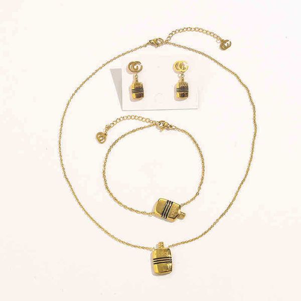 designer jewelry bracelet necklace ring accessories titanium steel oil perfume bottle set women's doubles earrings bracelet, Silver
designer jewelry bracelet necklace ring accessories titanium steel oil perfume bottle set women's doubles earrings bracelet, Silver