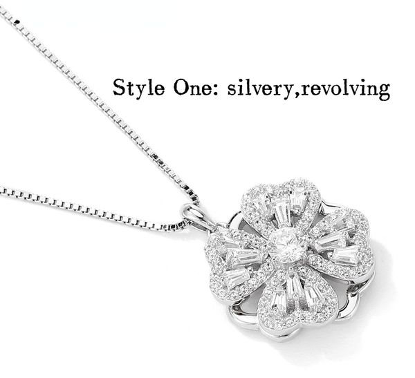 pendant necklaces selling love revolving four-leaf clover necklace female light luxury exquisite zircon pendant valentine's day gift or, Silver
pendant necklaces selling love revolving four-leaf clover necklace female light luxury exquisite zircon pendant valentine's day gift or, Silver