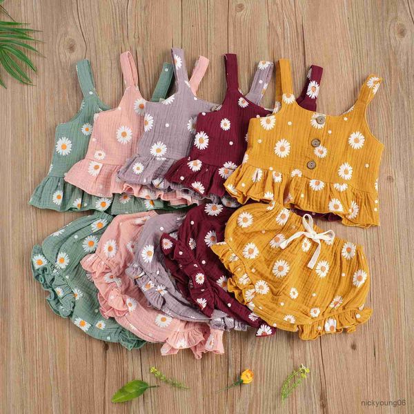 clothing sets summer newborn baby girls flower printed 2pcs clothes set sleeveless cotton linen ruffled ande shorts infant suit, White
clothing sets summer newborn baby girls flower printed 2pcs clothes set sleeveless cotton linen ruffled ande shorts infant suit, White