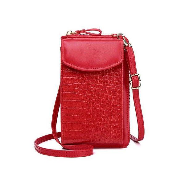womens mobile phone bag multi functional crossbody vertical cover mini shoulder crocodile pattern coin purse, Red;black
womens mobile phone bag multi functional crossbody vertical cover mini shoulder crocodile pattern coin purse, Red;black