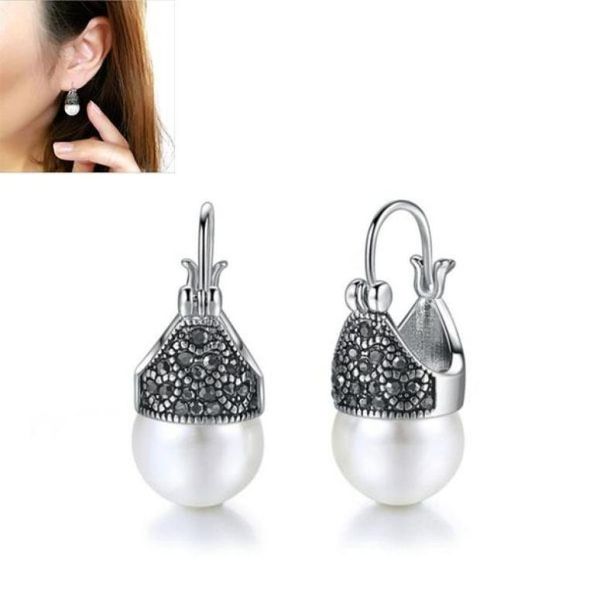 dangle chandelier delysia king 2021 women micro inlaid black zircon pearl jewelry vintage alloy drop earrings3259752, Silver
dangle chandelier delysia king 2021 women micro inlaid black zircon pearl jewelry vintage alloy drop earrings3259752, Silver