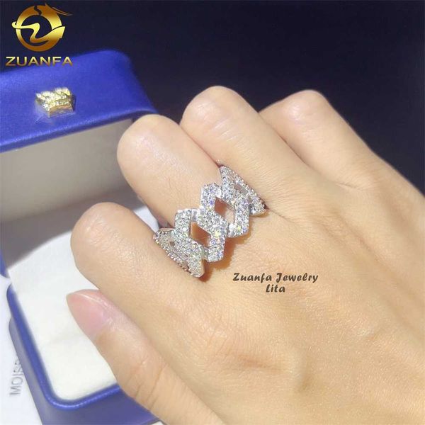 fine jewelry fashion hip hop 2 rows cuban diamond 925 sterling silver moissanite rings
fine jewelry fashion hip hop 2 rows cuban diamond 925 sterling silver moissanite rings
