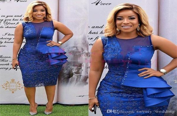 2019 royal blue sheer jewel neck cocktail dresses lace appliques mermaid tea length formal occasion prom party dresses custom made2022179, Black
2019 royal blue sheer jewel neck cocktail dresses lace appliques mermaid tea length formal occasion prom party dresses custom made2022179, Black