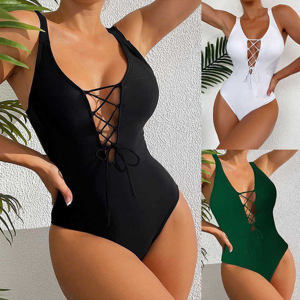 new slim fit conservative one piece swimwear solid color strap multi color strap hollow beach bikini swimwear, White;black
new slim fit conservative one piece swimwear solid color strap multi color strap hollow beach bikini swimwear, White;black