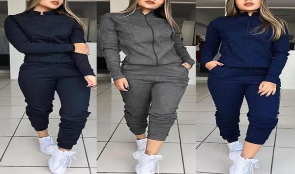 women 2 pcs tracksuit sports long sleeve sweatshirts thin fleece joggers suits running set workout gym spring sportswear9520336, Black;blue
women 2 pcs tracksuit sports long sleeve sweatshirts thin fleece joggers suits running set workout gym spring sportswear9520336, Black;blue