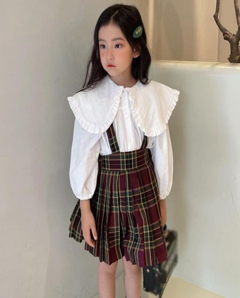 autumn girls blouse doll collar turndown shirt fashion children tees cotton long sleeve kid clothing plaid overall skirt 228094079, White;black
autumn girls blouse doll collar turndown shirt fashion children tees cotton long sleeve kid clothing plaid overall skirt 228094079, White;black