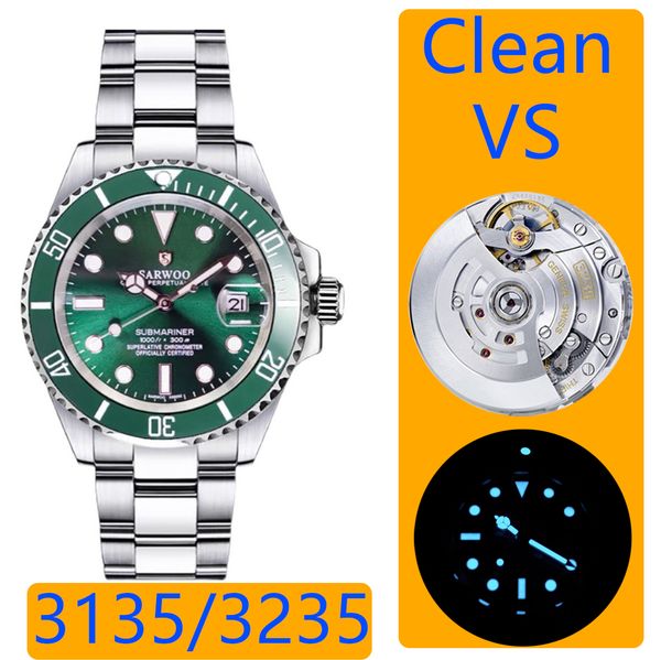 clean vs factory luxury men s sports eta 3235 3135 automatic mechanical watch 904l stainless steel submarine designer smurf watch diving wat, Slivery;brown
clean vs factory luxury men s sports eta 3235 3135 automatic mechanical watch 904l stainless steel submarine designer smurf watch diving wat, Slivery;brown