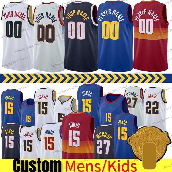 2023 finals basketball jersey murray 27 jamal braun michael porter zeke nnaji murray aaron ish smith brown peyton watson 15 27 1 8 size s-xx, Black;red