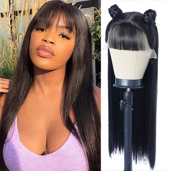 straight wig with bangs synthetic lace wigs natural black glueless wig with bangs heat resistant fiber wigs for women fashion long hair, Black;brown
straight wig with bangs synthetic lace wigs natural black glueless wig with bangs heat resistant fiber wigs for women fashion long hair, Black;brown