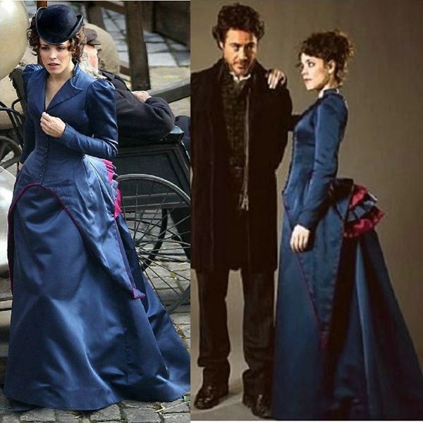 vintage navy bustle evening dresses medieval victorian gothic british lady elegant formal party gowns long sleeves prom outfit, Black;red
vintage navy bustle evening dresses medieval victorian gothic british lady elegant formal party gowns long sleeves prom outfit, Black;red