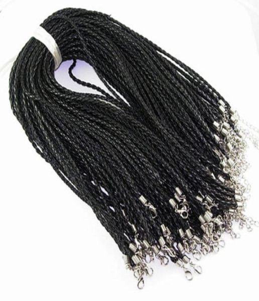 100pcslot 18039039 3mm black pu leather braided necklace cords with lobster clasp for diy jewelry neckalce pendant craft je9352715, White;red
100pcslot 18039039 3mm black pu leather braided necklace cords with lobster clasp for diy jewelry neckalce pendant craft je9352715, White;red