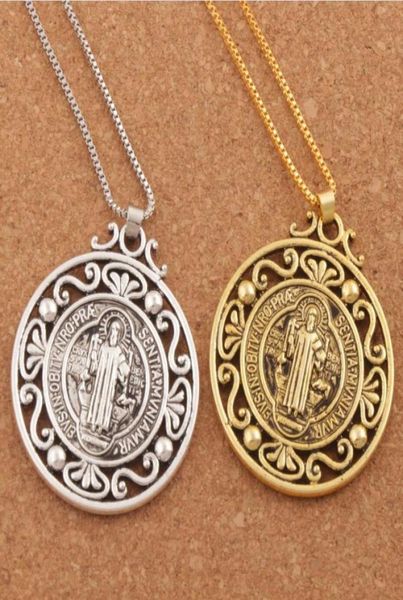 12pcs retro saint st benedict of nursia patron against evil medal pendant necklaces n1787 24inches 2colors8497662, Silver
12pcs retro saint st benedict of nursia patron against evil medal pendant necklaces n1787 24inches 2colors8497662, Silver