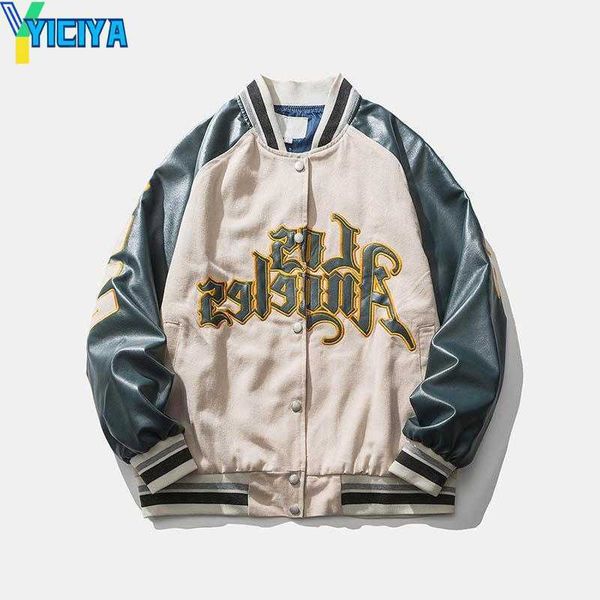yiciya men's jackets streetwear hip hop varsity baseball jacket harakuju color block embroidery outwear coats for couples spring autumn, Black;brown
yiciya men's jackets streetwear hip hop varsity baseball jacket harakuju color block embroidery outwear coats for couples spring autumn, Black;brown
