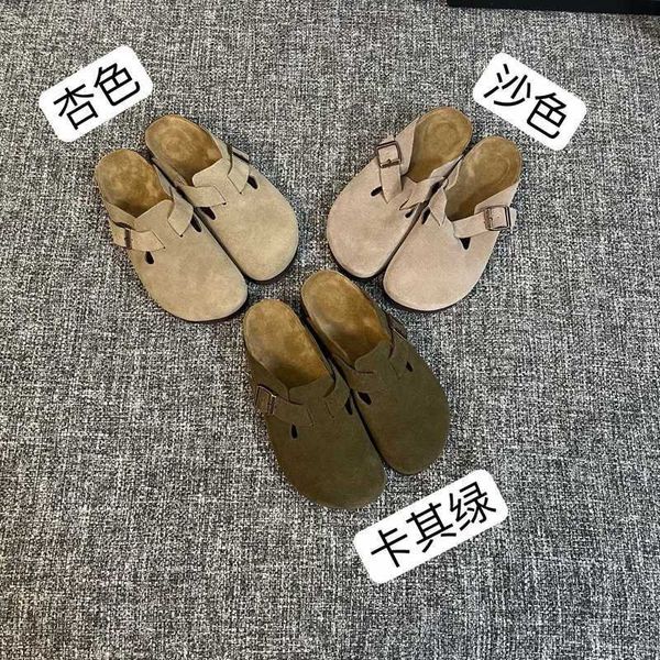 thick sole bucken shoes women's spring/summer cowhide casual flat bottom half dragging buckle solid color baotou slippers, Black
thick sole bucken shoes women's spring/summer cowhide casual flat bottom half dragging buckle solid color baotou slippers, Black