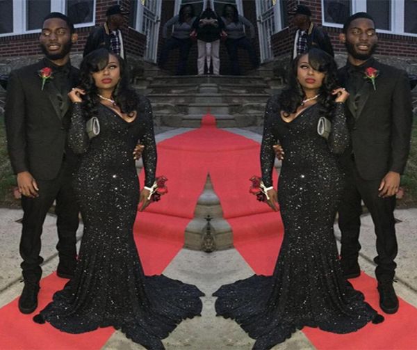bling mermaid black girl prom dress plunging neck sequins long sleeve south africa evening party gown custom made plus 2241640
bling mermaid black girl prom dress plunging neck sequins long sleeve south africa evening party gown custom made plus 2241640