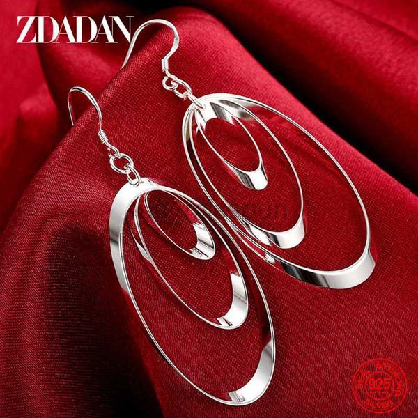 stud zdadan 925 sterling silver three circle long tassel drop earrings for women engagement wedding jewelry gift j230529, Golden;silver
stud zdadan 925 sterling silver three circle long tassel drop earrings for women engagement wedding jewelry gift j230529, Golden;silver