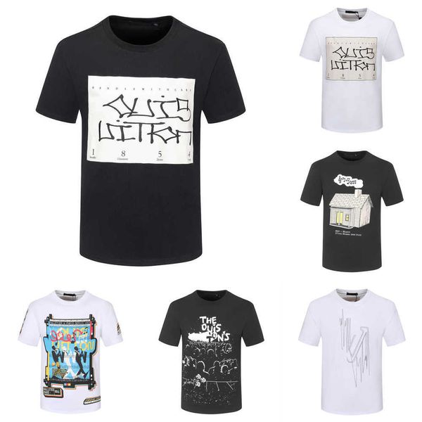 designer men's t-shirts summer loose casual quality print sleeve short tshirt p1p4, White;black
designer men's t-shirts summer loose casual quality print sleeve short tshirt p1p4, White;black