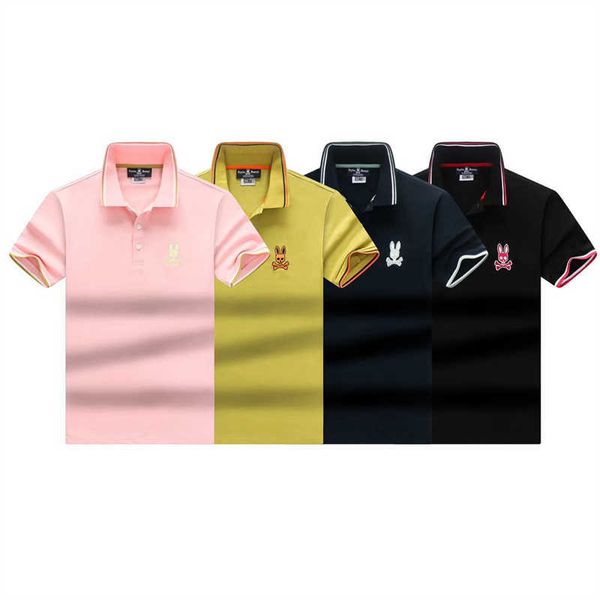 new psycho bunny skull rabbit embroidered polo shirt in summer and autumn pearl cotton lapel short sleeve button fashion casual 1njy, White;black
new psycho bunny skull rabbit embroidered polo shirt in summer and autumn pearl cotton lapel short sleeve button fashion casual 1njy, White;black