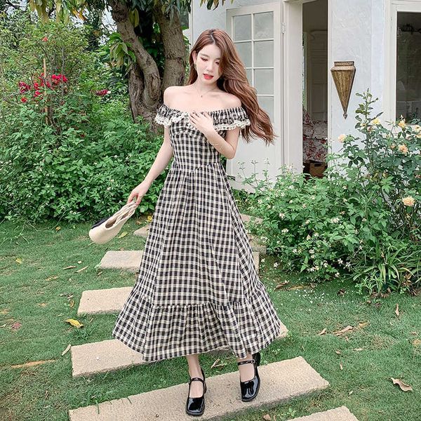 plaid dress women summer 2023 new off shoulder fashion evening ladies vestidos vintage slim midi casual dresses female clothes, Black;gray
plaid dress women summer 2023 new off shoulder fashion evening ladies vestidos vintage slim midi casual dresses female clothes, Black;gray