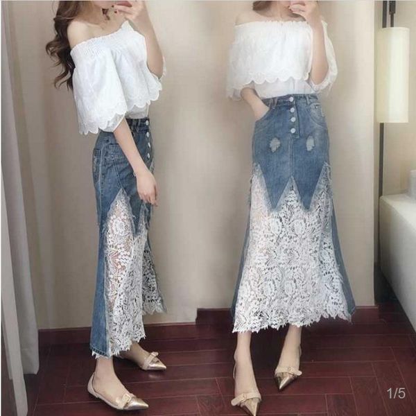 pants fashion women skirt suits loose slash neck crop blouses and slim lace denim spliced skirts suits sets party clothing ns965, White
pants fashion women skirt suits loose slash neck crop blouses and slim lace denim spliced skirts suits sets party clothing ns965, White