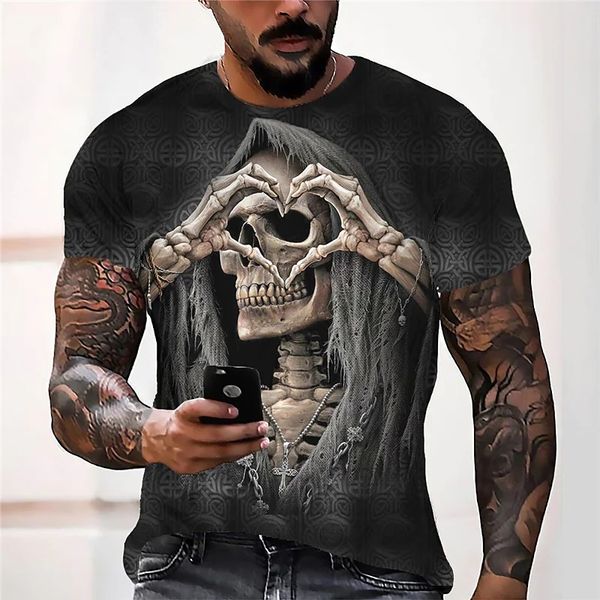 men's t shirts death skull print shirt for men terror harajuku oversized short sleeve summer trend leisure o-neck tees vintage clothes, White;black
men's t shirts death skull print shirt for men terror harajuku oversized short sleeve summer trend leisure o-neck tees vintage clothes, White;black