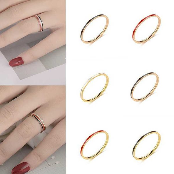 band rings korean minority 1mm ultra-fine titanium steel oil dripping ring for women's new popular versatile high-quality jewelry whole, Silver
band rings korean minority 1mm ultra-fine titanium steel oil dripping ring for women's new popular versatile high-quality jewelry whole, Silver