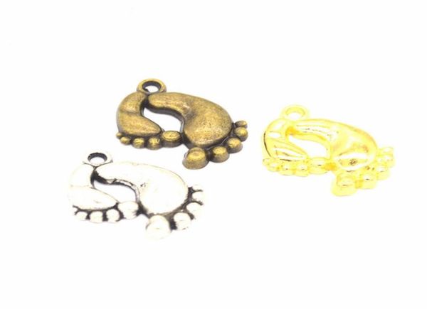 300 pcslot metal footprint charms 2015mm baby foot charms good for diy craft 3 colors3550704, Bronze;silver
300 pcslot metal footprint charms 2015mm baby foot charms good for diy craft 3 colors3550704, Bronze;silver