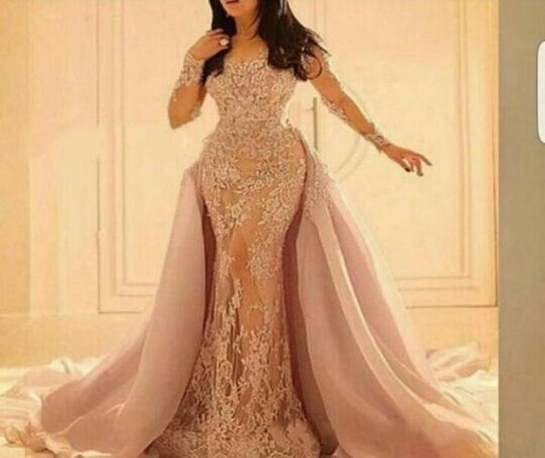 2019 full lace long sleeves evening dresses scoop detachable tulle court train mermaid prom party gowns elegant9529274, Black
2019 full lace long sleeves evening dresses scoop detachable tulle court train mermaid prom party gowns elegant9529274, Black