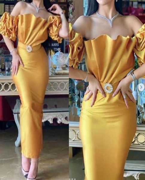 2021 gold evening dresses elegant off the shoulder ruffles 12 short sleeves mermaid ankle length sash crystals custom made prom p5918655, Black;red
2021 gold evening dresses elegant off the shoulder ruffles 12 short sleeves mermaid ankle length sash crystals custom made prom p5918655, Black;red