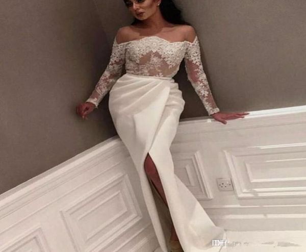 saudi arabic lace evening dresses off the shoulder long sleeve see through evening gowns appliqued dubai kaftan dress split party 1842265, Black;red
saudi arabic lace evening dresses off the shoulder long sleeve see through evening gowns appliqued dubai kaftan dress split party 1842265, Black;red