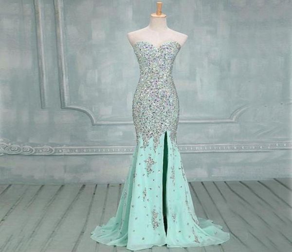 sweetheart mermaid elegant mint prom dresses side slit beaded silver stones evening gowns sparkly formal long pageant custom 3533508, Black
sweetheart mermaid elegant mint prom dresses side slit beaded silver stones evening gowns sparkly formal long pageant custom 3533508, Black