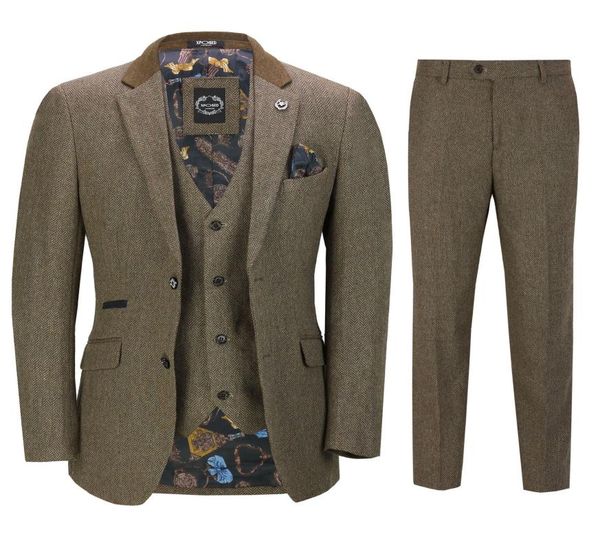 mens 3 piece herringbone tweed suit in brown retro peaky blinders style fitted man suitsjacketpantsvest 9172401, Black;gray
mens 3 piece herringbone tweed suit in brown retro peaky blinders style fitted man suitsjacketpantsvest 9172401, Black;gray