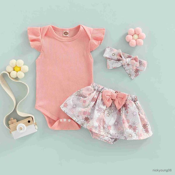 clothing sets baby girls summer outfit solid color flying sleeve romper and floral/leopard print shorts headband, White
clothing sets baby girls summer outfit solid color flying sleeve romper and floral/leopard print shorts headband, White