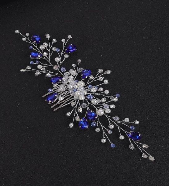 headpieces blue crystal wedding hair accessories rhinestone romantic women ornaments bride headband bridal headdress tiara comb7109146, Silver
headpieces blue crystal wedding hair accessories rhinestone romantic women ornaments bride headband bridal headdress tiara comb7109146, Silver