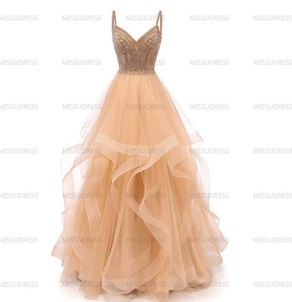 2019 prom dresses with spaghetti strap beaded v neck tulle ruffles evening dress formal gownsrobe de soiree7363353, Black
2019 prom dresses with spaghetti strap beaded v neck tulle ruffles evening dress formal gownsrobe de soiree7363353, Black