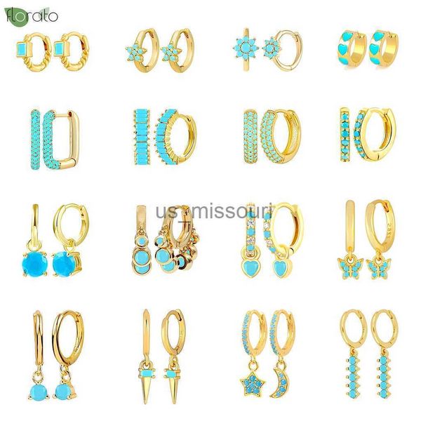 stud 925 sterling silver needle turquoise flower earring hoop premium blue hoop earrings for women wedding luxury jewelry girls gifts j23052, Golden;silver
stud 925 sterling silver needle turquoise flower earring hoop premium blue hoop earrings for women wedding luxury jewelry girls gifts j23052, Golden;silver