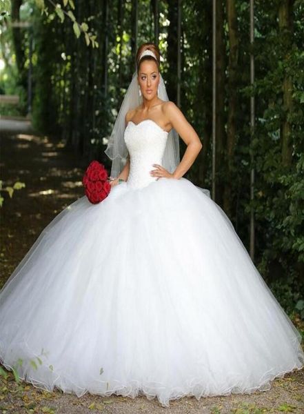 2019 luxurious ball gown wedding dresses sweetheart sequins beaded tulle floor length plus size wedding gowns sparkly bridal dress5567798, White
2019 luxurious ball gown wedding dresses sweetheart sequins beaded tulle floor length plus size wedding gowns sparkly bridal dress5567798, White