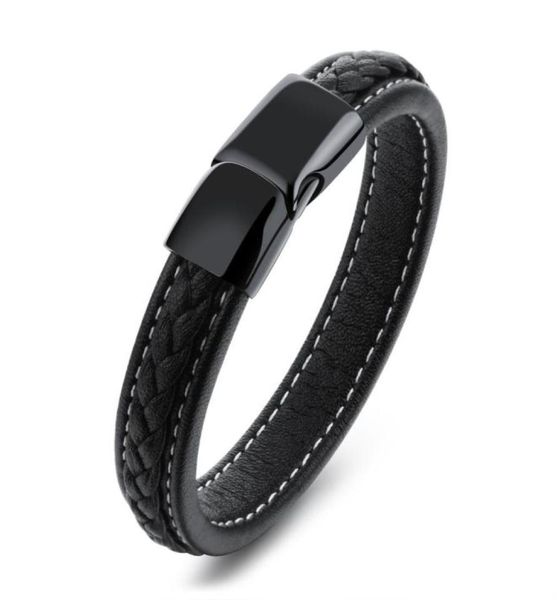 vintage black genuine leather wrist bracelet magnetic stainless steel clasp bracelet for men punk rock surfer mens friendship jewe4773789, Golden;silver
vintage black genuine leather wrist bracelet magnetic stainless steel clasp bracelet for men punk rock surfer mens friendship jewe4773789, Golden;silver