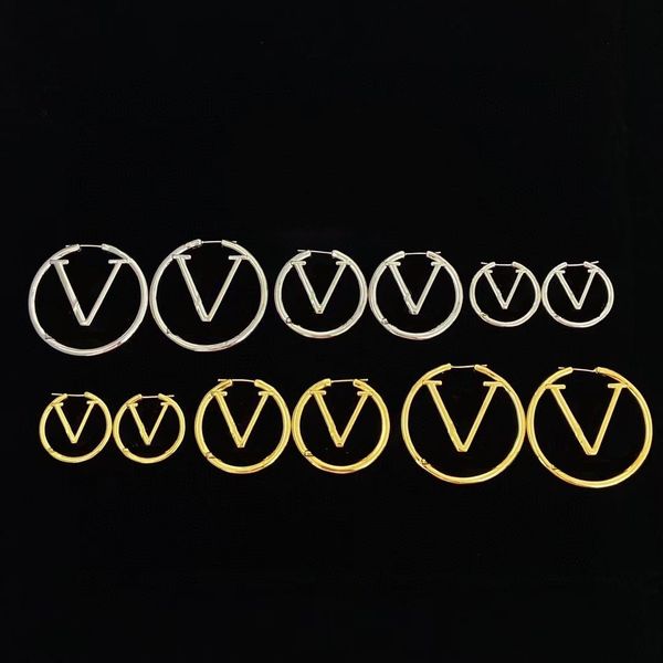 3cm 4cm 5cm women designer stud earrings gold silver luxury style classic brass engagement earring, Golden;silver
3cm 4cm 5cm women designer stud earrings gold silver luxury style classic brass engagement earring, Golden;silver