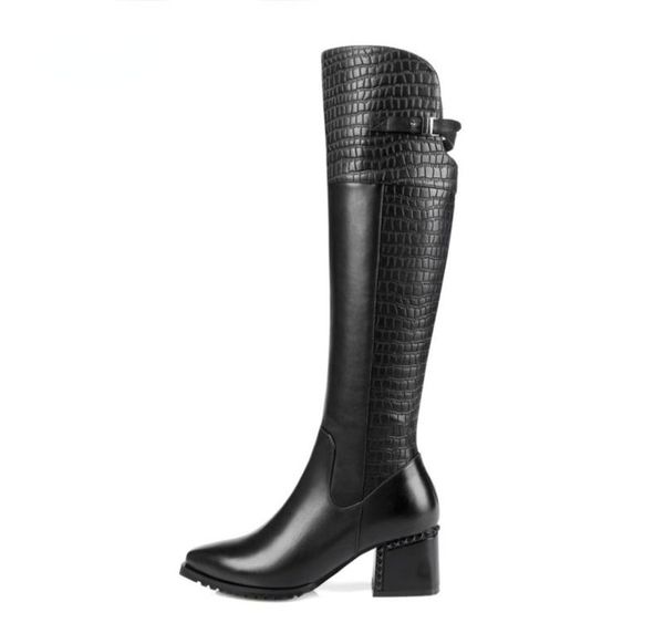 knee high boots women 2020 handmade genuine leather autumn winter high heels zipper office punk goth casual long shoes 34421491747, Black
knee high boots women 2020 handmade genuine leather autumn winter high heels zipper office punk goth casual long shoes 34421491747, Black