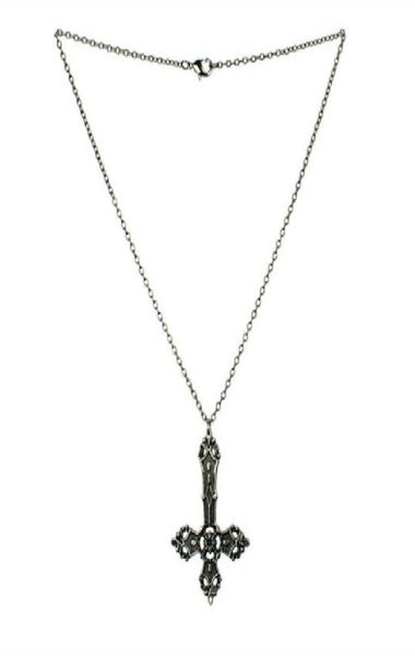 pendant necklaces gothic inverted cross necklace satanic crucifix witchy charm goth punk statement jewelry fashion women gift tren5232380, Silver 
pendant necklaces gothic inverted cross necklace satanic crucifix witchy charm goth punk statement jewelry fashion women gift tren5232380, Silver