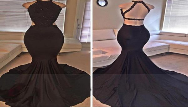 black halter satin mermaid long prom dresses lace sequins beaded backless side slit evening dresses formal party dresses8018695
black halter satin mermaid long prom dresses lace sequins beaded backless side slit evening dresses formal party dresses8018695