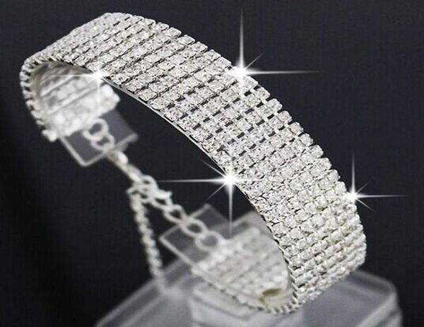 multilayer luxury crystal rhinestone bracelet for women wedding bridal bangle 925 silver gold plated fashion jewelry party gifts1636475, Golden;silver
multilayer luxury crystal rhinestone bracelet for women wedding bridal bangle 925 silver gold plated fashion jewelry party gifts1636475, Golden;silver