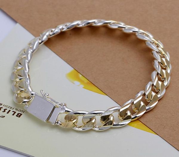 gift 925 silver square buckle sideways 10m dichroic bracelet for men ch091 fashion sterling silver plate chain link bracelet2821279, Black
gift 925 silver square buckle sideways 10m dichroic bracelet for men ch091 fashion sterling silver plate chain link bracelet2821279, Black