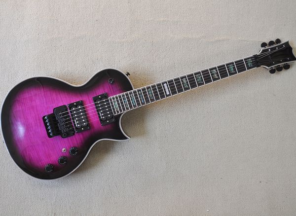 purple 6 strings electric guitar with humbuckers rosewood fretboard abalone inlay can be customized
purple 6 strings electric guitar with humbuckers rosewood fretboard abalone inlay can be customized