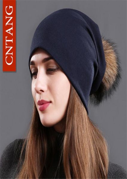 new women039s beanie hat autumn raccoon fur pompom slouchy cotton beanies for femme winter skulliesbeanies with real pompom ba2239666, Blue;gray
new women039s beanie hat autumn raccoon fur pompom slouchy cotton beanies for femme winter skulliesbeanies with real pompom ba2239666, Blue;gray